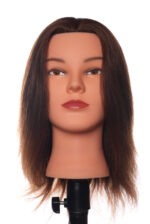 Oefenhoofd Connie – 35cm bruin echt haar