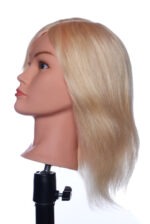 Oefenhoofd Irene blond – 30cm echt haar – zijaanzicht