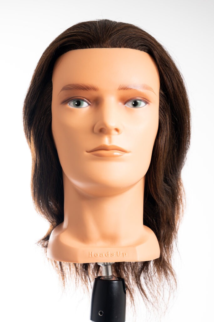Oefenhoofd Dean – heren, 30cm echt haar