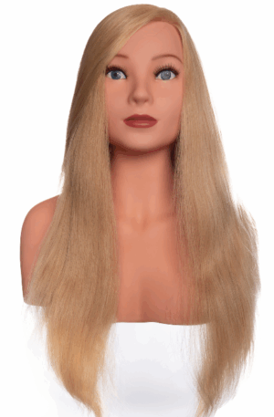 Oefenhoofd Carolyn – 60cm blond haar met schouders