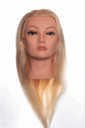 Oefenhoofd Hellen blond – 50cm echt haar