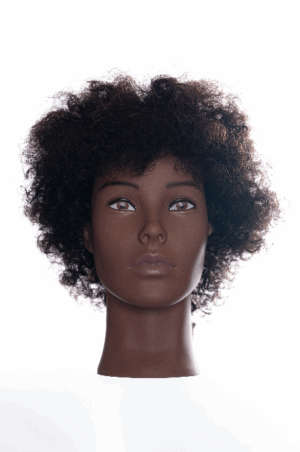 Oefenhoofd Sheila – 25cm afro haar